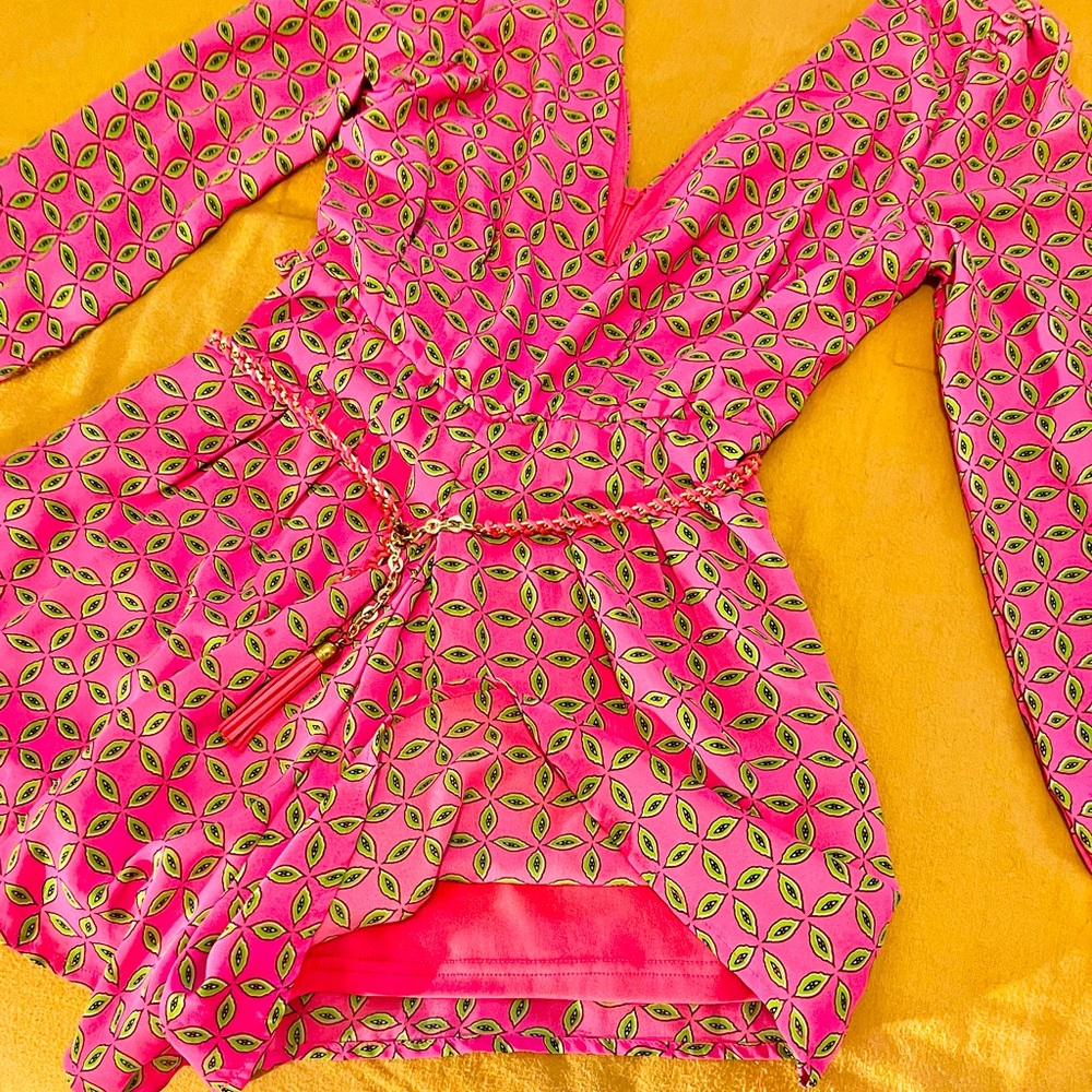 Neon Patterned Chic Romper Suit - image 5